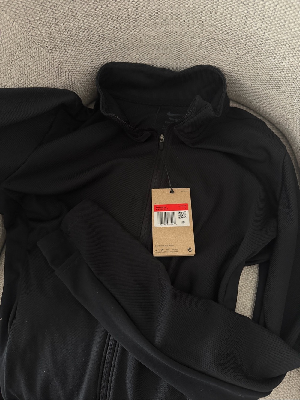 Nike Women's Black Full-Zip Bomber Jacket